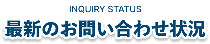 最新のお問い合わせ状況